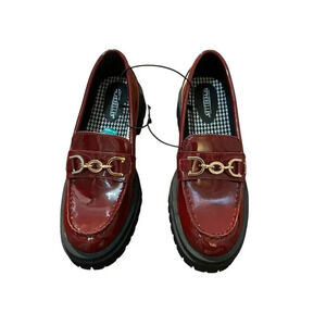 Seychelles Burgundy Patent Pleather Scarlet Loafers
